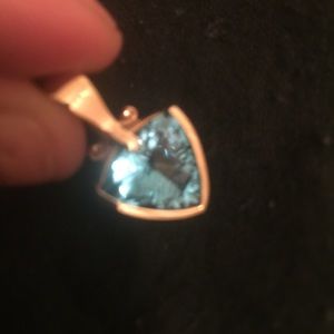 🎉Beautiful Blue Topaz Trillion Cut Pendant SALE🎉